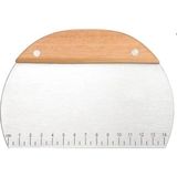 TeknoKapsül Çelik Oval Ahşap Saplı Hamur Spatula, Kahverengi