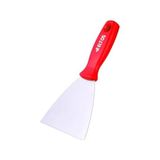 TeknoKapsül Çelik Spatula, 0.80 mm Polisajlı Yay Çeliği, 50 Sertlik, Ergonomik Sap, Kavisli, Kazıma Spatulası,