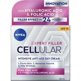 TeknoKapsül Cellular Expert Filler Yoğun Yaşlanma Karşıtı Gündüz Bakım Yüz Kremi 50 Ml, Hyaluronik Asit Foli