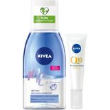 TeknoKapsül Çift Etkili Göz Makyaj Temizleyici 125ML Q10 Kırışıklık Karşıtı Göz Bakım Kremi 15ML
