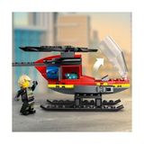 TeknoKapsül City Itfaiye Kurtarma Helikopteri 60411-5 Yaş ve Üzeri Çocuklar Için Pilot Minifigürü Içeren Yaratıcı Oyuncak Yapım Seti (85 Parça) - Option-1