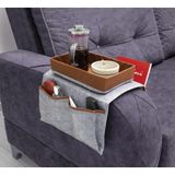 TeknoKapsül Çok Amaçlı Deri Şeritli Cepli Koltuk Kenarı Düzenleyici 03938