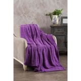 TeknoKapsül Comfy | Çizgili Tv Battaniyesi 110X180 cm Mor