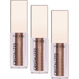 TeknoKapsül Cosmetics Crystalized Eyeshadow Likit Metalik Göz Farı, 08 Bronze (3 Paketi)