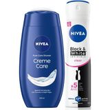 TeknoKapsül Creme Care Nemlendirici Duş Jeli 250ML Kadın Sprey Deodorant & Invisible Clear 150ML