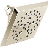 TeknoKapsül Delta Faucet 5-Spray H2OKINETIC Raincan Duş Başlığı, Parlak Nikel Duş Başlığı, Kare Duş Başlığı, Delta Duş Başlığı, Su Tasarruflu Duş Başlığı, Lumicoat Parlak Nikel 52664-PN-PR