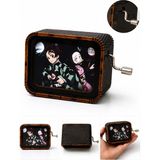 TeknoKapsül Demon Slayer Müzik Kutusu - Tanjiro Nezuko Figürlü Ahşap Hediyelik