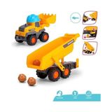 TeknoKapsül Dickie Toys, 204119007, Abc Tracey Trailer, Serbest Tekerlekli Digger, Hareketli Kürek, Kask Korna,