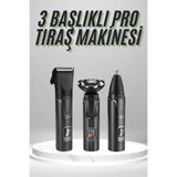 TeknoKapsül Dijital Göstergeli 3 Başlıklı Tıraş Makinesi Islak Kuru Lazer Öncesi Günlük KRG25DYMUCZZZHK3600TIRAMMM1