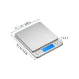 TeknoKapsül Dijital Hassas Terazi – 3 Kg/0.1g LCD Ekranlı, Şeffaf Kapaklı, Paslanmaz Çelik Platform, Takı,, Laboratuvar ve Mutfak Için