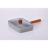 TeknoKapsül Dikdörtgen Tava 29CM Cam Kapaklı Gri - Option-1 - --