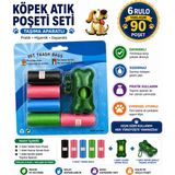 TeknoKapsül Dışkı Poşeti 6 Rulo + Taşıma Aparatı Hediyeli ( 90 Poşet - 6 Rulo )