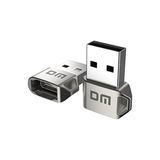 TeknoKapsül Dm AD038 USB To Type-C Metal Otg Çevirici Dönüştürücü Adaptör - 0 - Siyah