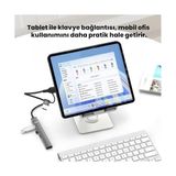 TeknoKapsül Dm CHB025 Usb-A ve Type-C Girişli 2*type-C 1*usb-A Sd Micro Sd Tf Kart Okuyucu Çoklayıcı Dönüştürücü - Option-1