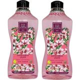 TeknoKapsül Doğal Zeytinyağlı Sıvı Sabun Kiraz Çiçeği 1500 ml x 2 - 1,5 lt