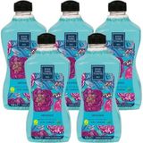 TeknoKapsül Doğal Zeytinyağlı Sıvı Sabun Okyanus 1500 ml Pet Şişe x 5 - 1,5 lt