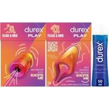 TeknoKapsül Durex Çok Fonksiyonlu Titreşimli Erojen Bölge Uyarıcı+ Manuel Mastürbatör+ Hisset Kayganlaştırıcı Jel 50ML