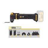 TeknoKapsül DX41B 18VOLT Kömürsüz Profesyonel Çok Amaçlı Devir Ayarlı Raspalama+14 Adet Aksesuar (Akü Dahil Değildir) - Ahşap - Beyaz