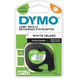 TeknoKapsül Dymo Letratag Kağıt Şerit (12MM x 4 Mt), Beyaz (59421)