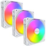 TeknoKapsül E28 Argb 120 mm Kasa Fanı, Gelişmiş Soğutma Verimliliği Için 28 mm Kalınlığında Fan, Pwm 4 Pimli, Fdb Rulman, Sessiz Düşük Gürültü, 2000 Rpm, Aıo Uyumlu (Siyah, 3'ü 1 Arada Paket) - 001-Renkli - Option-1