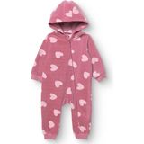 TeknoKapsül Ebebek Hello Baby Hellobaby Kız Bebek Polar Patiksiz Tulum Uzun Kol Lastikli Paça - Beyaz