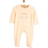 TeknoKapsül Ebebek Hello Baby Hellobaby Yenidoğan Nakışlı Kadife Patikli Tulum Kız Bebek - Yeşil