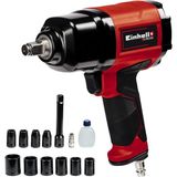 TeknoKapsül Einhell Havalı Darbeli Somun Sıkma Tc-Pw 610 (Maks. Tork 610 Nm, Sağ/sol Dönüş, 10 Adet Soket, Boş Yağ Şişesi, Tapa Nipeli, 125 mm Uzatma Aparatı) - 4138960