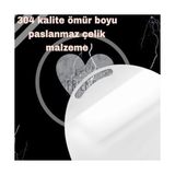 TeknoKapsül Elips Kesim Paslanmaz Çelik Kesme Tahtası Mutfak Piknik Için Inox 304 Kalite Antibakteriyel Küf Tutmaz Kolay Temizlenir Et Sebze Meyve Doğrama Tahtası Lüks Kesme Matı 30 * 22,5 cm