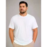 TeknoKapsül Erkek Battal Big Size Basic Tişört Bisiklet Yaka Rahat Kalıp T-Shirt - Beyaz - Beyaz / 2XL MY-189532