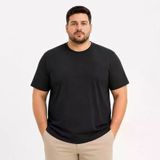 TeknoKapsül Erkek Battal Big Size Basic Tişört Bisiklet Yaka Rahat Kalıp T-Shirt - Siyah - Siyah / 2XL MY-189531