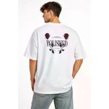 TeknoKapsül Erkek Bisiklet Yaka Baskılı Kısa Kollu Tişört Streetwear Günlük Basic Pamuklu T-shirt - Beyaz - Beyaz / 2XL MY-184607