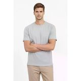 TeknoKapsül Erkek Bisiklet Yaka Tişört Regular Kalıp Basic Pamuklu Günlük Kullanım T-shirt - Gri - Gri / XL MY-184264