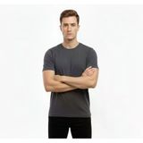TeknoKapsül Erkek T-Shirt Bisiklet Yaka Slim Fit Dar Kesim Likralı Tişört Günlük Basic Body - Füme - Füme / 2XL MY-184422