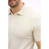 TeknoKapsül Erkek Yazlık Triko Tişört Kısa Kol Polo Yaka Düğmeli T-Shirt - Krem - Krem / L MY-188283