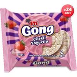TeknoKapsül Eti Gong Çilekli Yoğurtlu Kaplamalı Pirinç Patlağı 30 G x 24 Adet