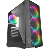 TeknoKapsül Everest Bumpy, Mesh, 600W, 4X12CM Rgb Fan, Temperli Cam Yan Panel, Atx, Gaming Kasa