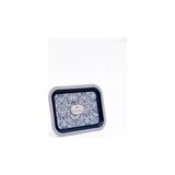TeknoKapsül Evle-Azulejos Desenli Metal Tepsi - Çay Kahve Tepsisi - Sunum Tepsisi 23 cm x 31 cm (Azulejos)