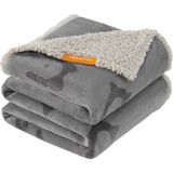 TeknoKapsül Feandrea Su Geçirmez Köpek Örtüsü, Sherpa Polar Evcil Hayvan Örtüsü, Orta ve Büyük Köpekler Için, Kediler, 152 x 127 Cm, Xl, Makinede Yıkanabilir, Çift Taraflı Koltuk Kılıfı, Gri PPB060G01