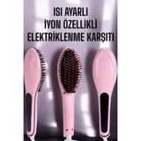 TeknoKapsül Fön Tarağı Saç Düzleştirici Sıkı Dişli Isı Ayarlı Elektriklenme Karşıtı - Beyaz - Belirtilmemiş