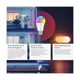 TeknoKapsül Fonri Akıllı LED Ampul, 9W-TITREŞIMSIZ, 16.7 Milyon Renk, Sesli Kontrol, 806'LÜMEN, Doğal Sarı ve Beyaz Renk, Ambiyans, Tuya Destekli, 2 Yıl Garantili