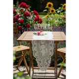 TeknoKapsül Fransız Dantel Detaylı Tek Runner, Masa Üzerine Runner, Masa Örtüsü Runneri BZ-TCY23075