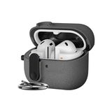 TeknoKapsül Galaxy Buds 3 Pro, Buds 3 ve Buds 3 Fe ile Uyumlu Mandallı Kapak Kilit Sistemli Kumlanmış Mat Dokulu Darbelere Dayanıklı Hibrit Kılıf (Gri, Galaxy Buds 3 Pro/3/3 Fe)