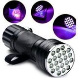 TeknoKapsül Gaman Uv Işık El Feneri, 21 LED Ultraviyole Mor Işık, Para ve Kimlik Kontrol Cihazı - 0,5