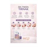 TeknoKapsül Gel Takma Tırnak Seti 12 Adet Kendinden Yapışkanlı Press-On Nails, Doğal Görünüm, Dayanıklı Kola