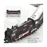 TeknoKapsül Giffy / 23 Parça Işıklı Klasik Tren Seti 96CM 3 Farklı Ray Modeli Pilli Retro Tren Raylı Oyuncak Full Fonksiyon Çocuklar Için Eğitici
