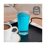 TeknoKapsül Glass 6591 Meşrubat Kahve Yanı Bardağı Sunumluk 6 Adet 100CC Meşrubat Bardak - Acı Kahverengi
