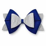 TeknoKapsül Glitter Detaylı Fiyonk Saç Tokası 13x7 Cm Lacivert YTTG-TGA0348