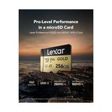 TeknoKapsül Gold 256GB Mikro Sd Kart, Microsdxc Uhs-Iı Bellek Kartı, V60, U3, A1, C10 Microsd Kart, 280MB/S'YE Kadar Okuma, Drone/aksiyon Kamerası/uhs-Iı Taşınabilir Oyun Cihazı Için (LMSGOLD256G-BNNNG) - Option-1