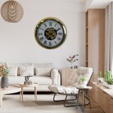 TeknoKapsül Gold Atlas Royale 60 Cm Çarklı Duvar Saati YTC-6057G
