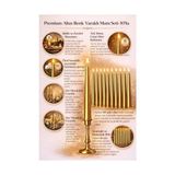 TeknoKapsül Gold Renk Ince Şamdan Mum Seti,25 cm Uzunluk,10’lu Paket, Dekoratif Taper, Şık Masa, Davet ve Özel Gün Dekorasyonu Için